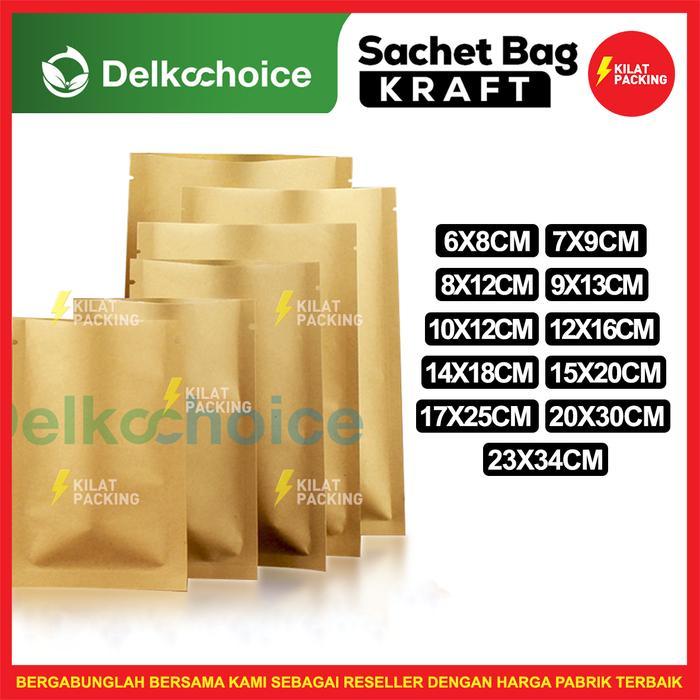 Sachet Bag Kraft Non Ziplock Kemasan Saset Kraft Paper