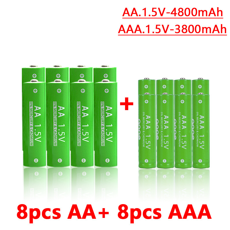 Alkaline battery 3800mAh aaa rechargeable battery 1.5V aaa and aa rechargeable battery charger 4800m