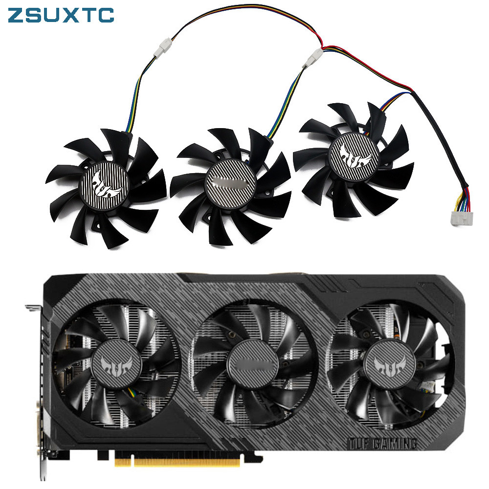 3pcs 75mm FD8015U12D RX 5700 5700XT gpu cooler for ASUS GTX 1660Ti 1660 Super RX5700 XT TUF X3 OC