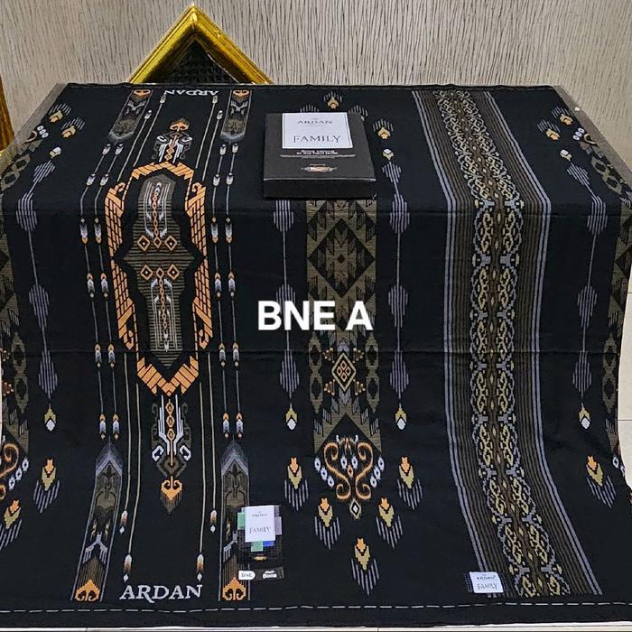 Sarung Ardan Family Terbaru Rayon Print Bukan Songket Warna & Husus Hitam Keren Terpercaya
