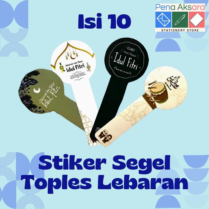 Isi 10 Stiker Segel Toples Lebaran Stiker Toples Idul Fitri Stiker Kue Label Cookies Hari Raya