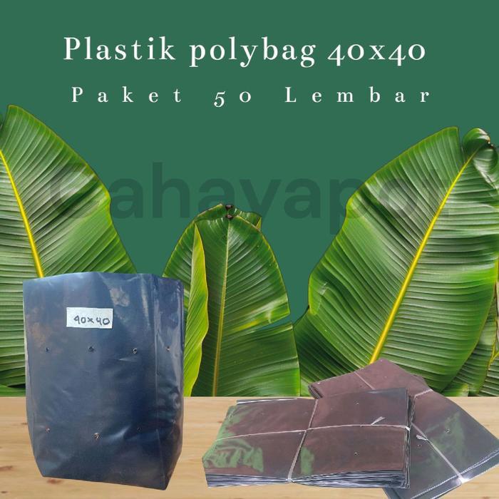 Plastik Polybag Tanaman Paket 50 Lembar 40x40cm // Polybag - Polibeg 40x40cm isi 50 Lembar BAHAN