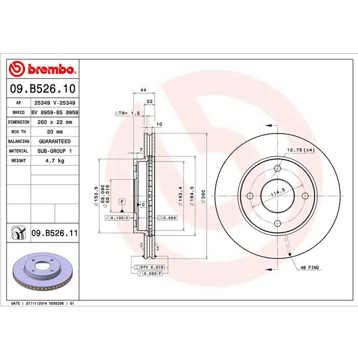 Brake Disc Rotor Brembo slotted Drilled Grand Livina Best Seller