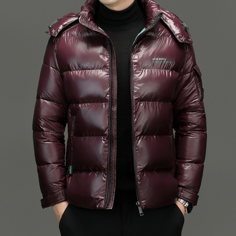 Winter Men Down Jacket Fashion Glossy Waterproof Short Down Jacket High Quality Male Lightweight