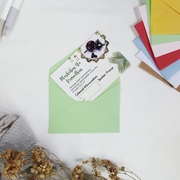 ( isi 100 ) A7 AMPLOP COKLAT AMPLOP AMPLOP KRAF MERAH PINK HIJAU BIRU AMPLOP WEDDING GROSIR AMPLOP