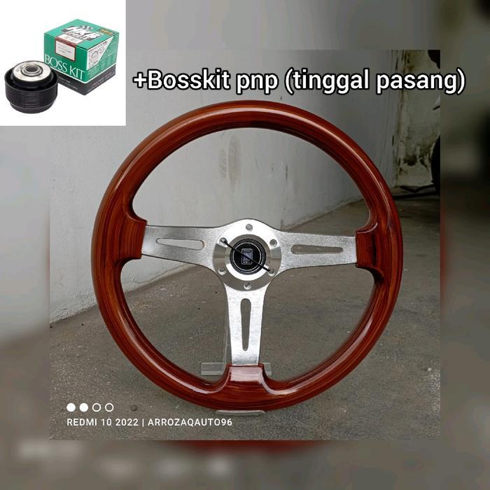 Terbaru Stir Kayu Retro semi celong kaki Ring 14 & +Bosskit