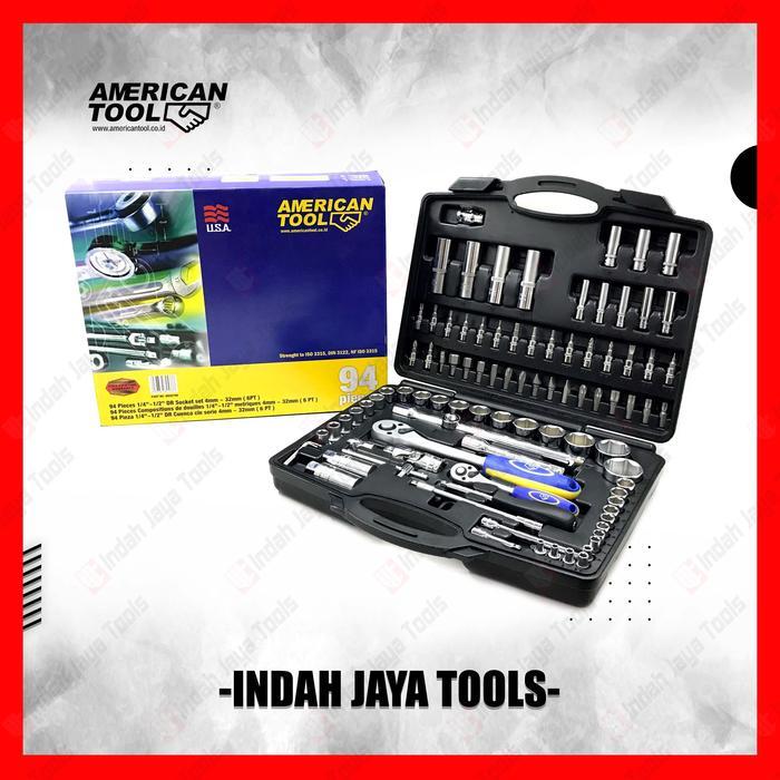 AMERICAN TOOL Kunci Sok Set 94 Pcs - Mata Obeng Sock Socket Wrench