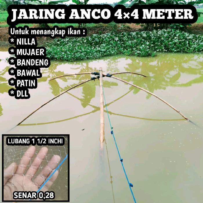 SIAPKIRIM Jaring anco jumbo 44 meter tangkul ikan nilla mujaer jaring penangkap ikan hancau ikan