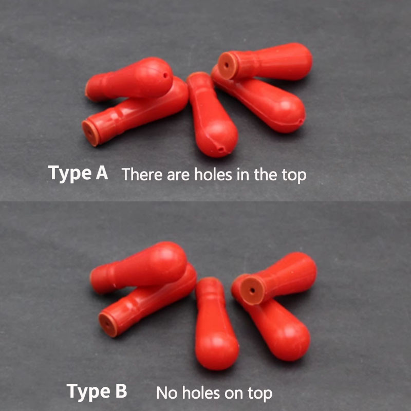 Laboratory Glass Capillary Rubber Tip Red 20ul Micro Blood Collection Tube Matching Silicone Cap