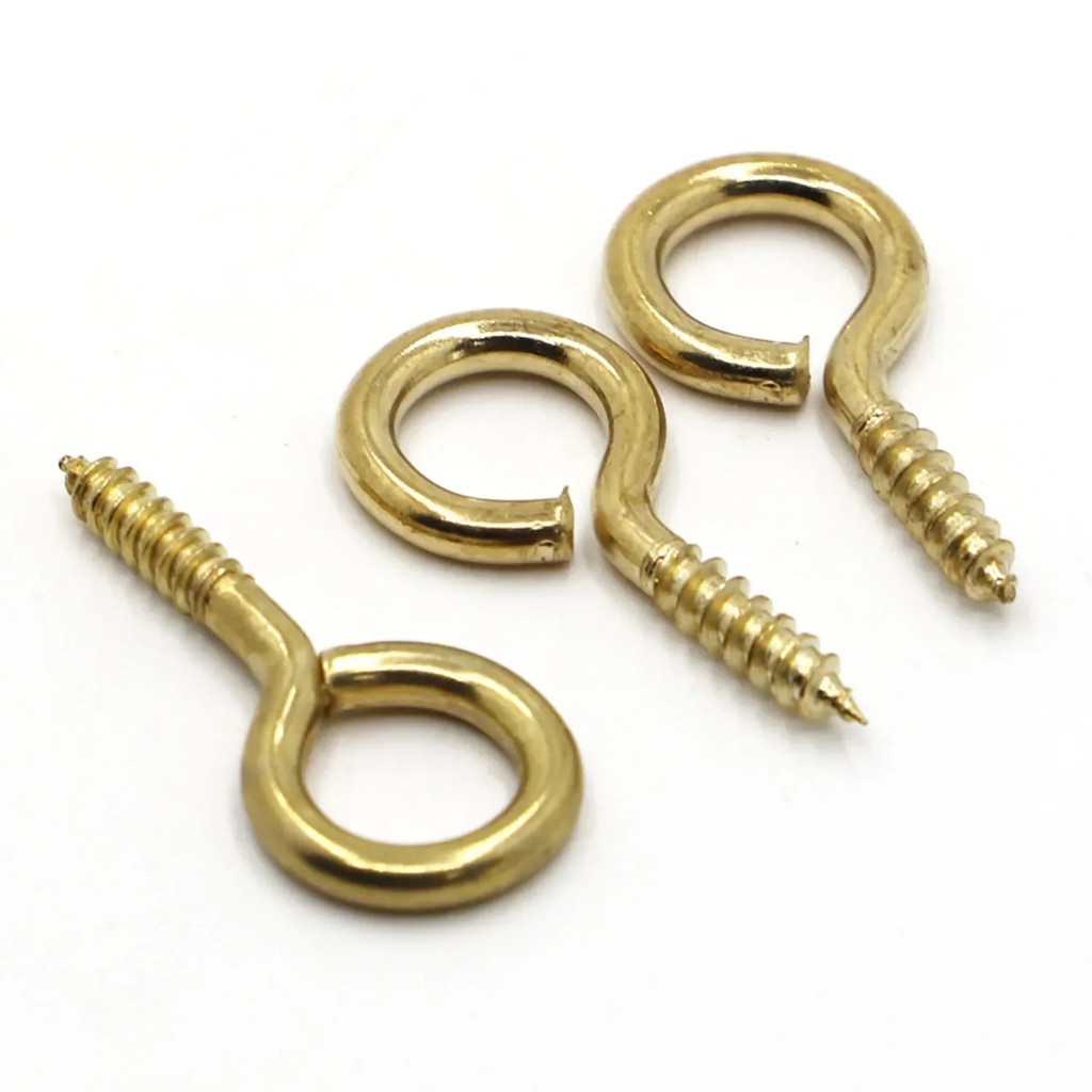 Sheep Nail Rye-Screw Joint Screw with Ring Self Tapping Screw Light Hook Ring Screw Hook 1# 50PCS 2#