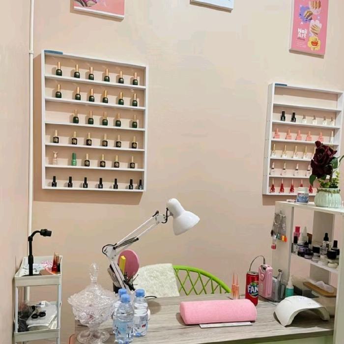 Rak Parfum Susun Dinding Rak Mainan Minimalis Rak Nail Art Rak Kutek Anak Paku Rak Dinding Susun