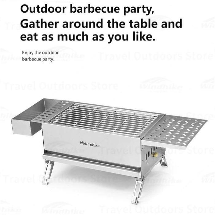 BARBAQUE BBQ GRILL STAINLESS PORTABLE CAMPING NATUREHIKE CNH22CJ016