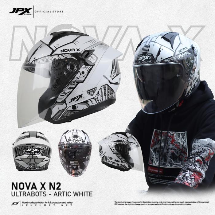 ASLI Helm JPX - Nova X (versi V2.0) - Motif N2 - ULTRABOTS READY STOCK