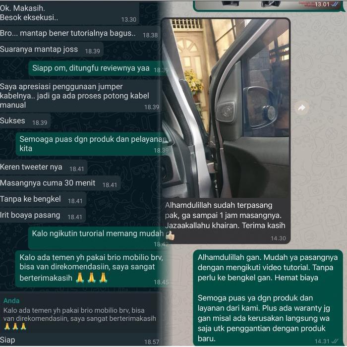 "New" Tweeter Speaker Audio Mobil Honda Brio Mobilio Brv