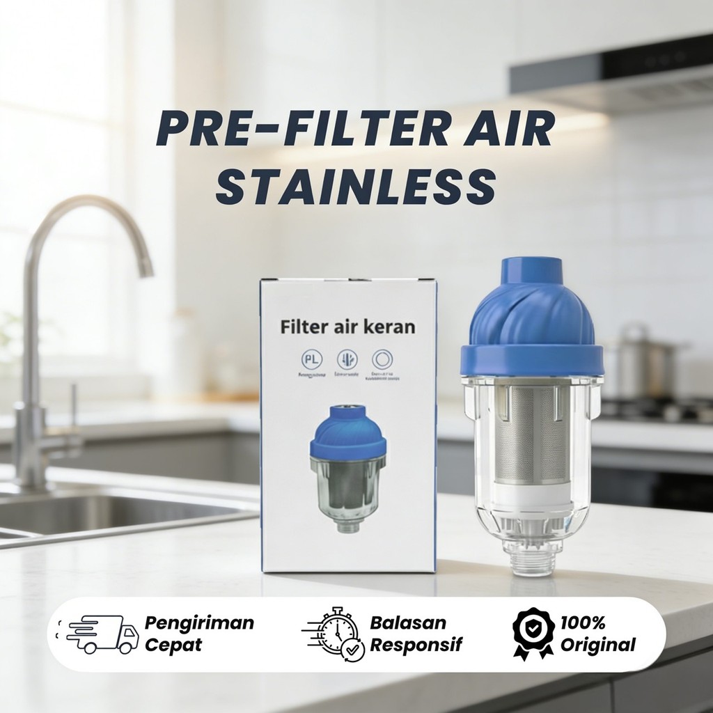 filter air Set Filter Stainless Steel filter air saringan air karbon aktif keran air