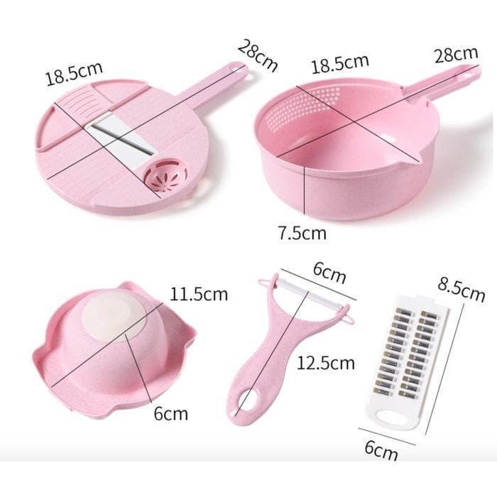 (12IN1) ALAT PEMOTONG SAYURAN KENTANG MULTIFUNGSI PENGIRIS PARUTAN