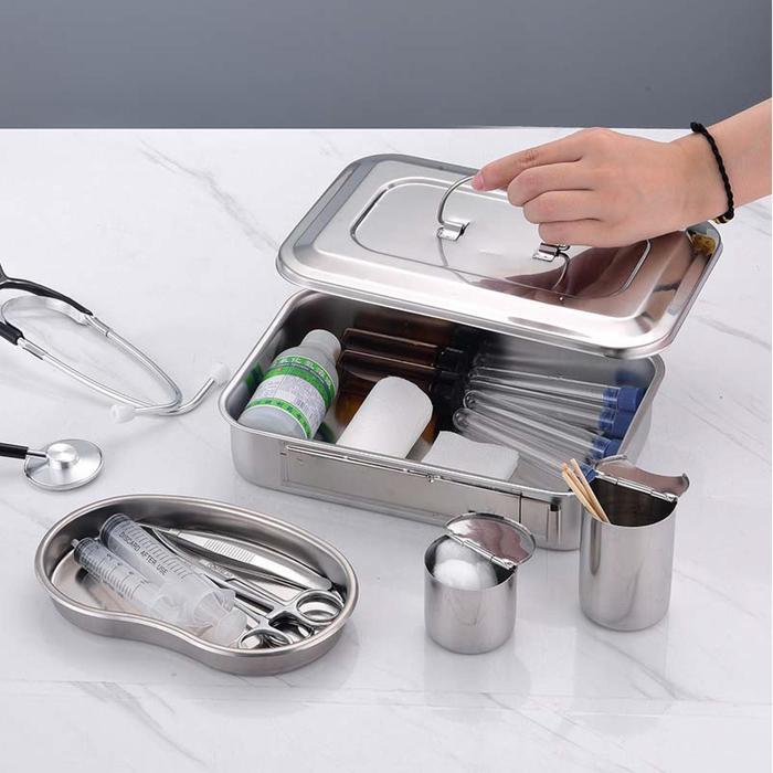 BAK INSTRUMEN BESAR, 304 STAINLESS STEEL DENTAL TRAY, BAK INSTRUMEN MEDIS AUTOCLAVE STERILIZER MEDIS
