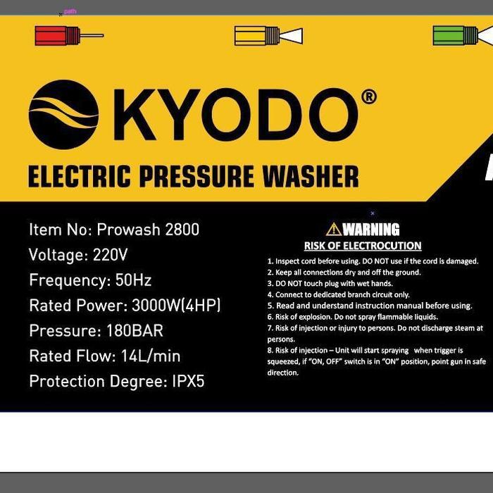 JET CLEANER KYODO PROWASH 2800 / HIGH PRESSURE STEAM 180 BAR KYODO