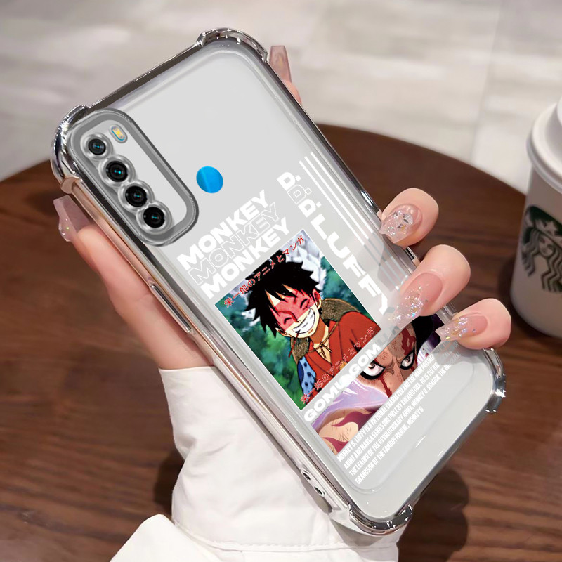Casing Hp Xiaomi Redmi Note 8 Redmi Note 8T Case Anime Luffy Kasing Plating Cesing Airbag Kesing Sil