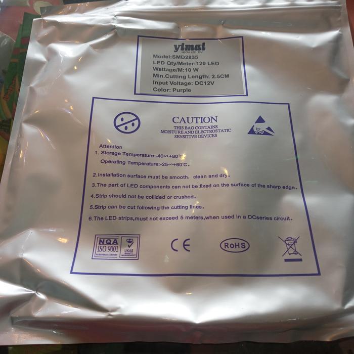 YIMAI LAMPU LED NEON FLEX DC 12 V WARNA UNGU ( PURPLE)