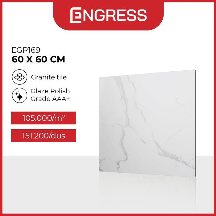 Granite Tile 60 X 60 Glazed Engress Carara White
