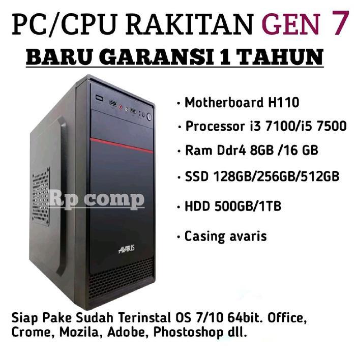 PC/CPU BARU Gen 7 core i5/core i3 Ram Ddr4
