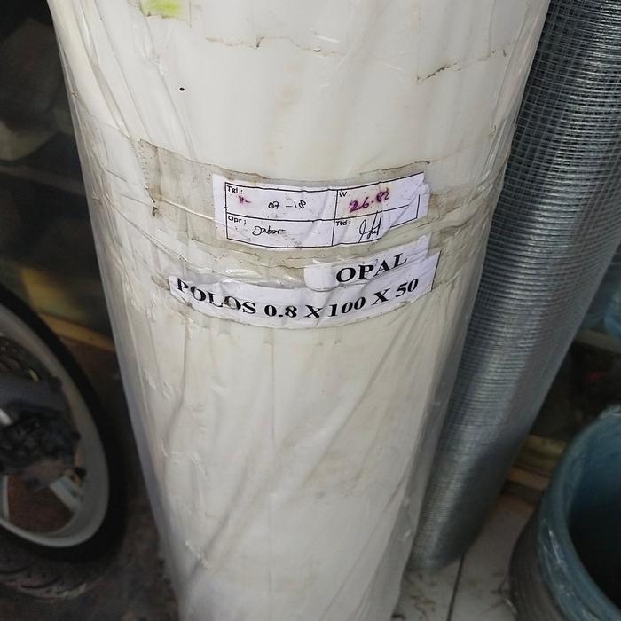 fiber pagar tebal 0.8mm putih susu polos