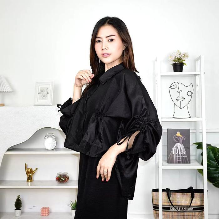 SEORINA SHIRT - KEMEJA CROP SEORINA XXL - ATASAN CROP WANITA