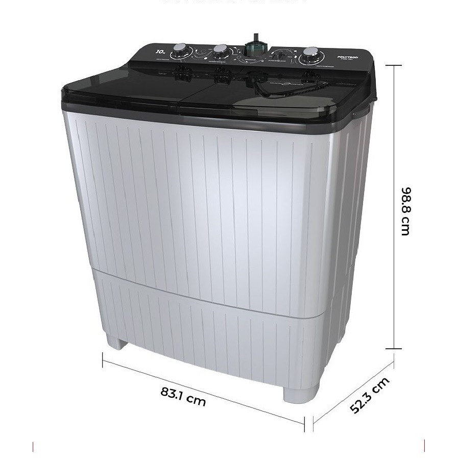 Mesin cuci 2 tabung polytron 10kg tipe pwm 1082x GARANSI RESMI #bandung #murah
