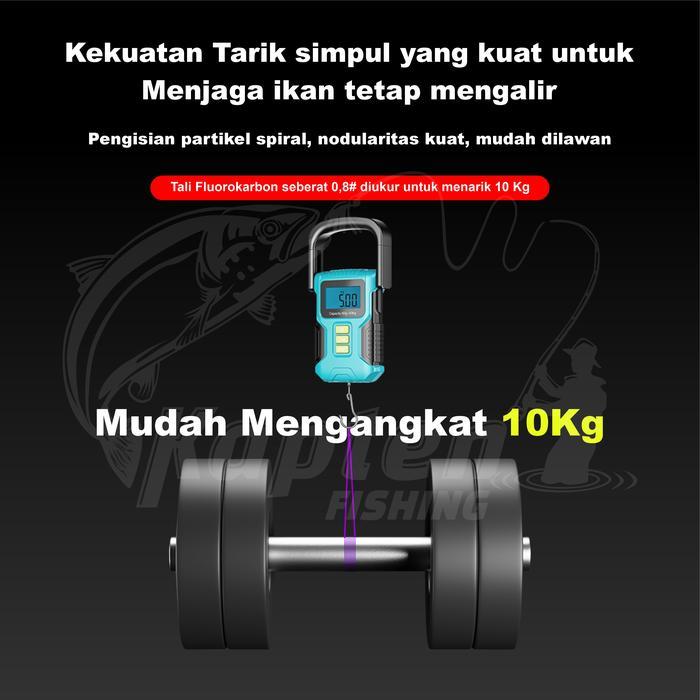 Kapten Fishing Tali Pancing Germany Warna Hijau Tua Fishing Line 200M Senar Pancing Nilon Anti