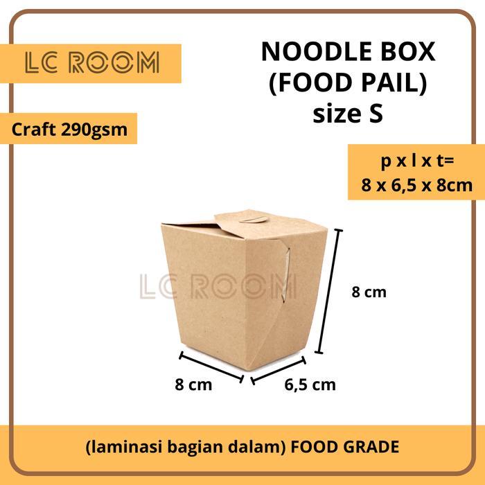 Paper Rice Box Food Pail Noodle Box Paper Lunch Box Kraft Kotak Mie
