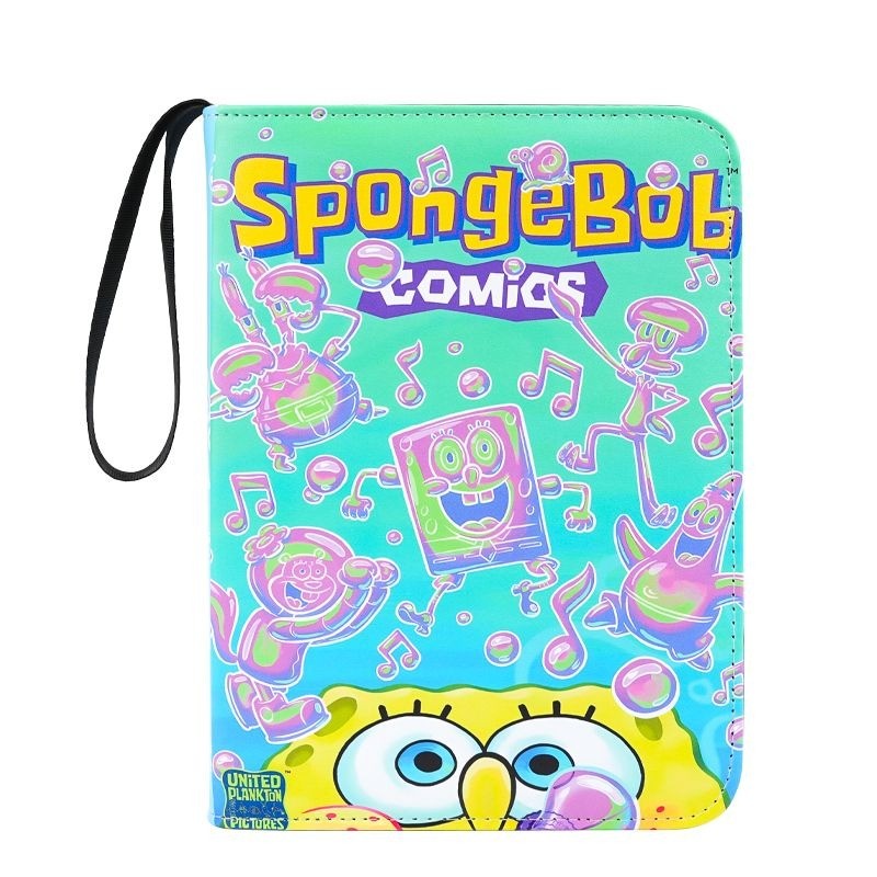 SpongeBob SquarePants Card Album Book Folder Collections Zipper Double Pocket Zipper Card Binder