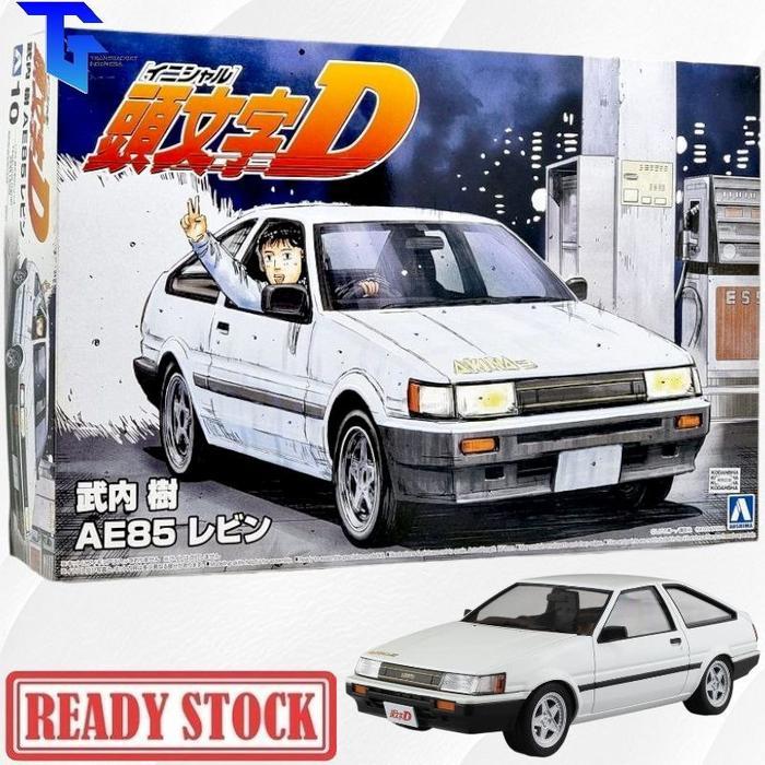 AOSHIMA Plamo Initial D Itsuki Takeuchi - AE85 Toyota Levin 1/24 Scale Plastic Model Car
