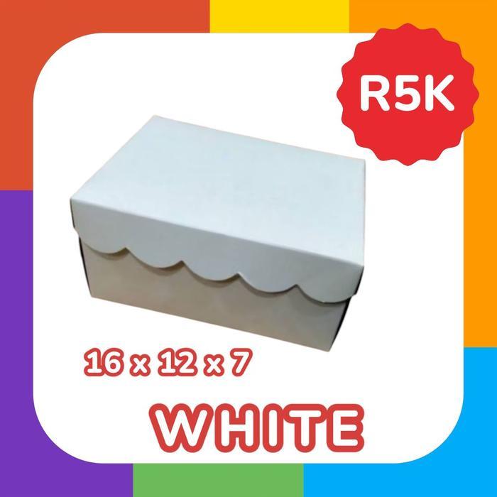 Grosir [100Pc] Box R5K Kotak 16X12X7 Dus Snack Kardus Kemasan Makanan Kecil Dus Duplex Ivory Brown