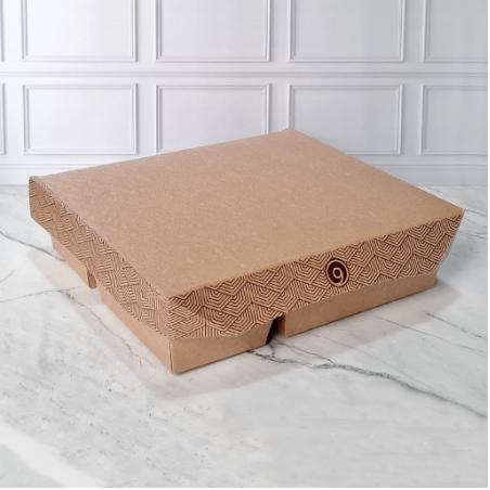 Lunch Box Sekat 5 Eco Kraft Laminasi / Tab Eco Brown 5C 1917 / Paper L