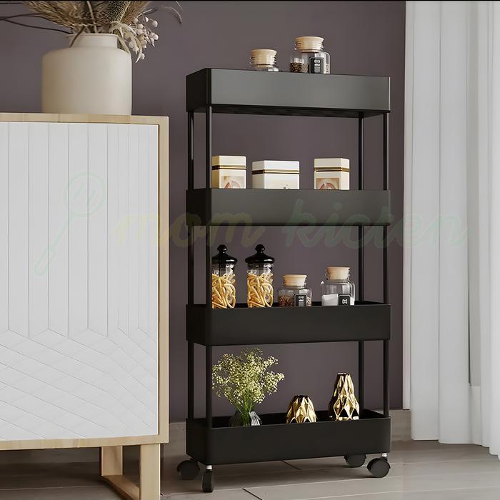 Rak Troli Plastik Rak Toilet Rak Kamar Mandi Rak Dapur Rak Serbaguna Rak Susun 4 Susun /3 Susun/2