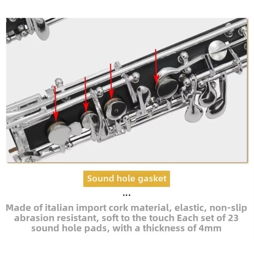 2set=46pcs Oboe sound hole pad cork sealing pad double reed oppa gasket pad musical instrument oboe