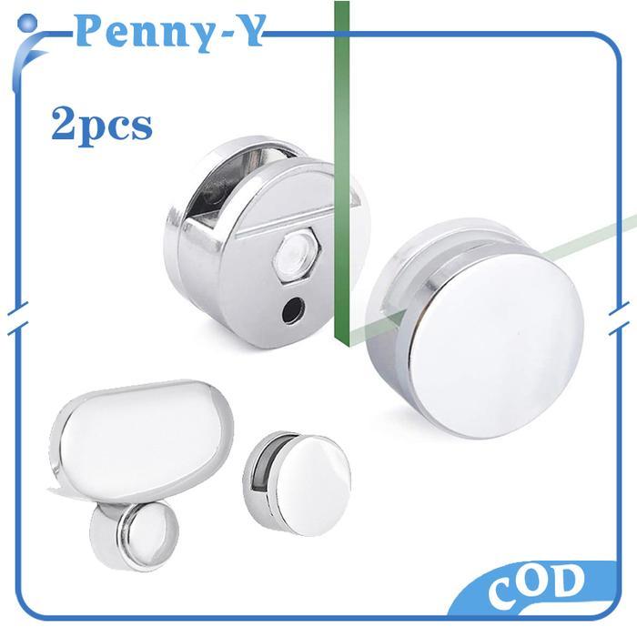 2Pcs Klip Penjepit Cermin Kamar Mandi/Gantungan Kaca/Jepit Kaca Cermin