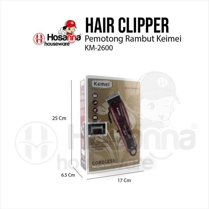 KM-2600 Alat Cukur Rambut Elektrik / Hair Clipper Kemei