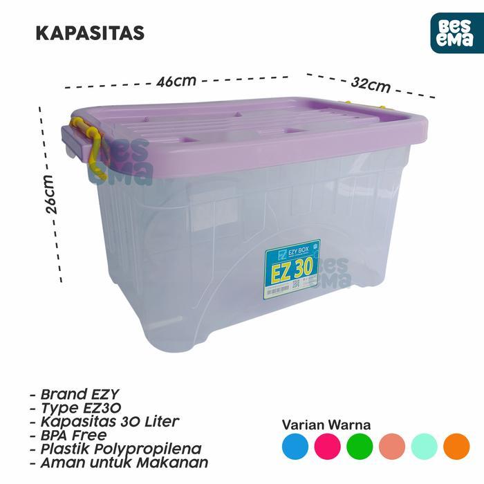 "New" BSM CONTAINER EZY CB 30 LITER / KOTAK PENYIMPANAN / EZY BOX 30 LITER Plastik