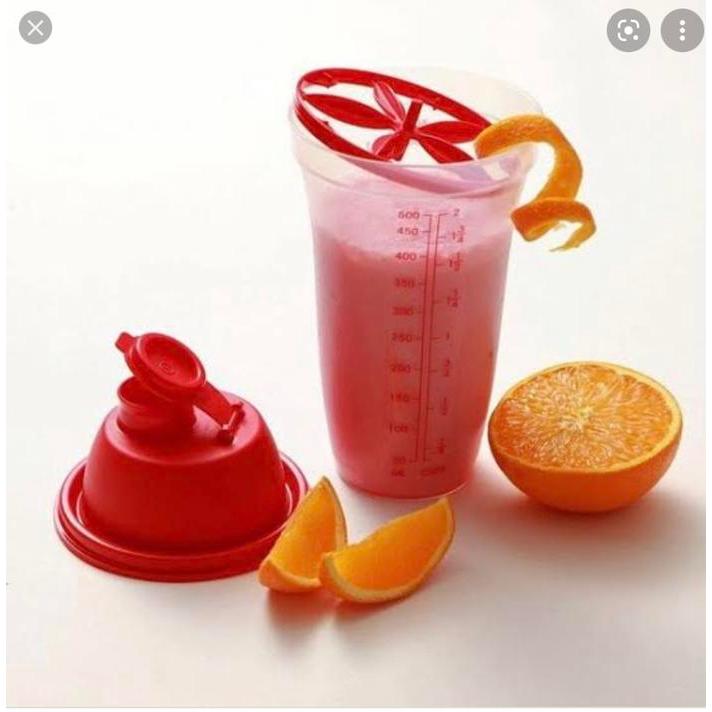 Ini Murah Gelas Ukur Ml & Timbangan Gram Tupperware Quick Shake 500 Ml