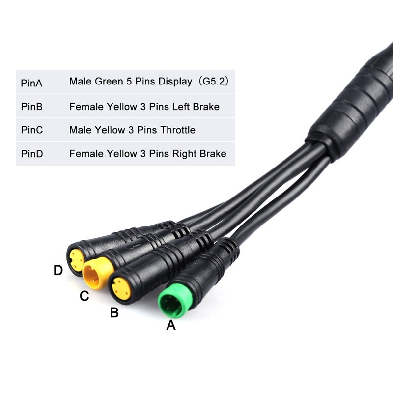 EB-BUS 1T4 EXTENSION CABLE FOR 8FUN / BAFANG BBS BBSHD MID DRIVE MOTOR KIT HUB MOTOR CONVERSION KIT