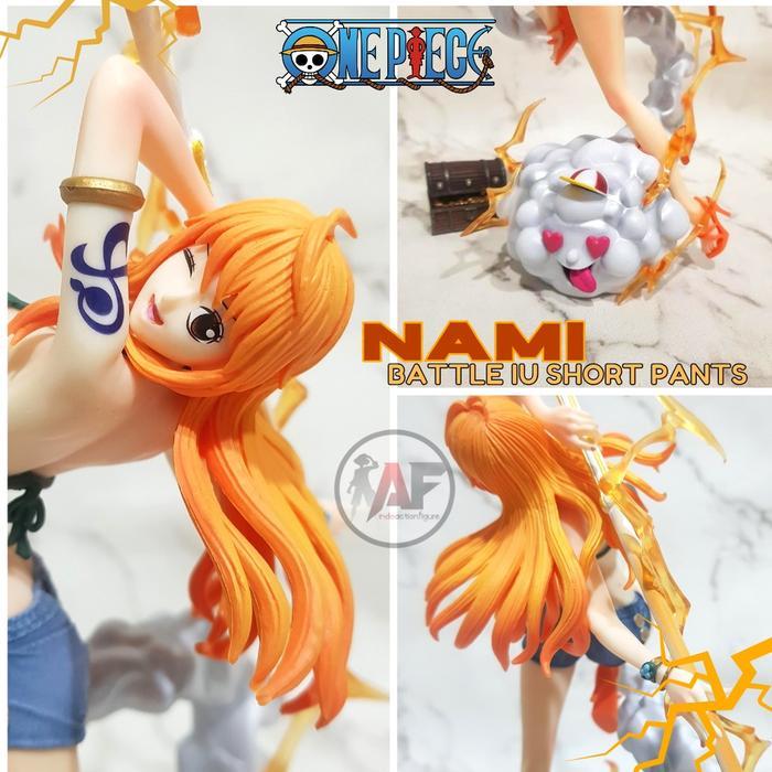 Best Seller Statue Action Figure One Piece Nami Battle Thunder Iu & C2 Studio Design Recast Original