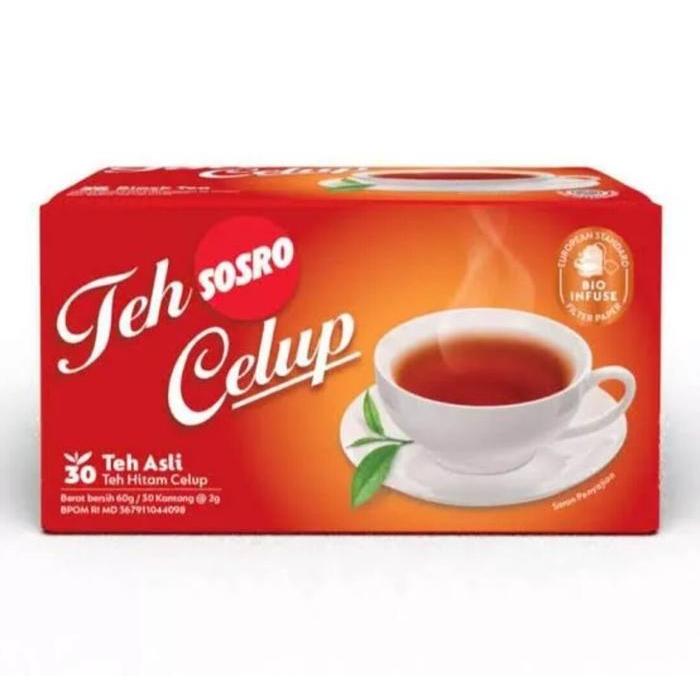Teh Celup Cap Botol Sosro 2 Tang Dandang Tong Tji Poci Isi 25 Pcs