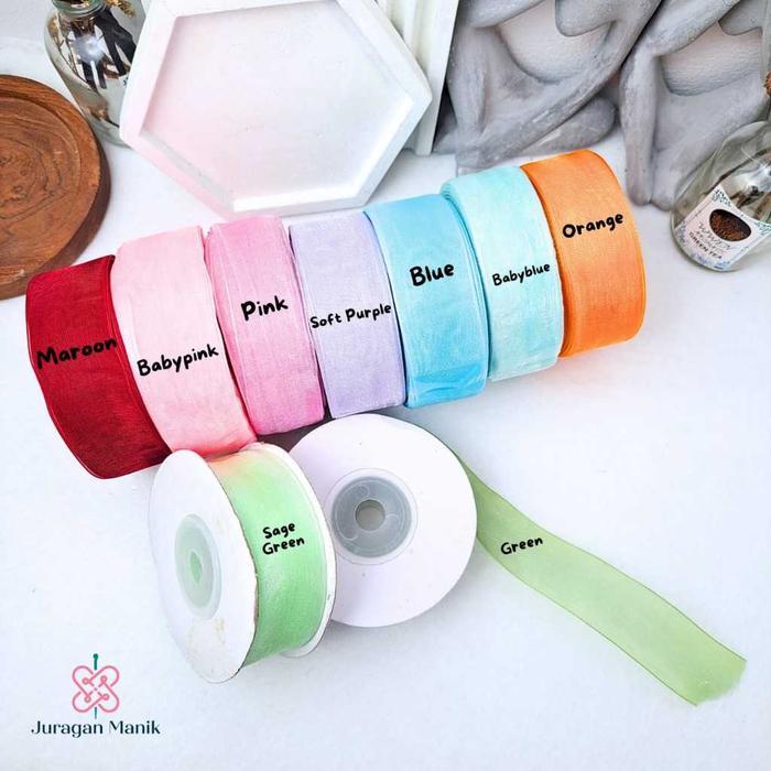 1roll PITA RIBBON - PITA ORGANZA - PITA ORGANDI POLOS SIZE 2,5CM