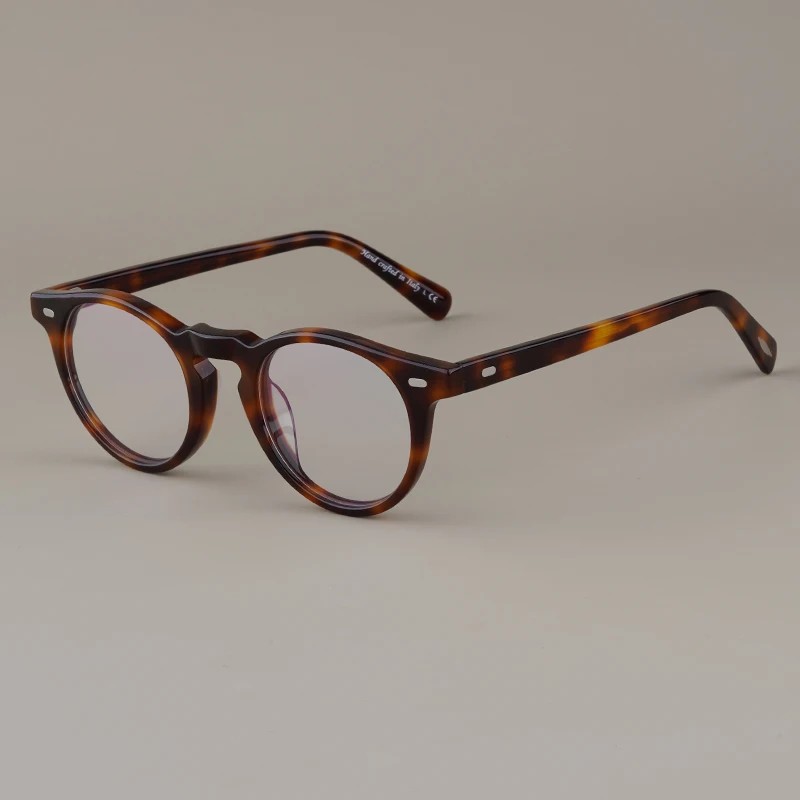 Vintage Round Acetate Men Optical Glasses Frames Gregory Peck OV5186 Glasses Women Spetacle Fashon