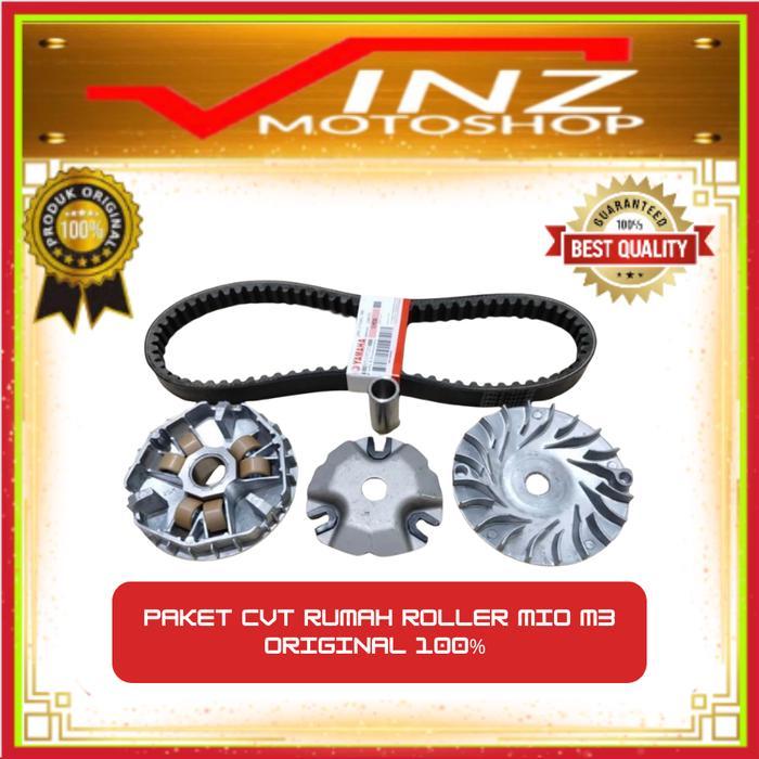PAKET CVT SET RUMAH ROLLER KIPAS ROLLER MOTOR MOTORCYCLE YAMAHA MIO M3 ORIGINAL 100%