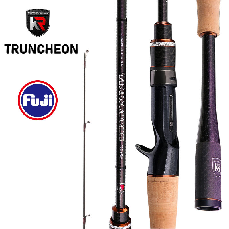 Kyorim TRUNCHEON BASS ROD,Japan TORAYCAR CARBON Fiber,FUJI SIC GUIDE, TVS ECS REEL SEAT,2 Sections