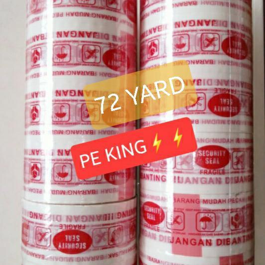 "New" Isolasi Lakban Fragile Putih JANGAN DIBANTING 50yd KirimKilat Surabaya