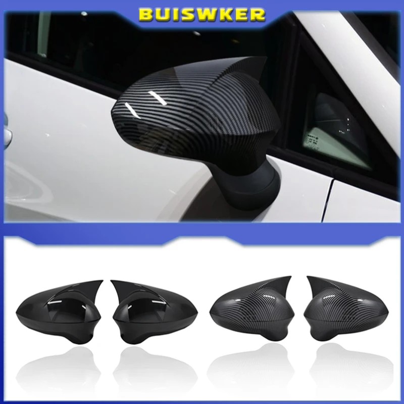Mirror Cover Piano Black Exterior Accessories For Seat Ibiza 2008 2009 2010 2011 2012 2013 2014 2015